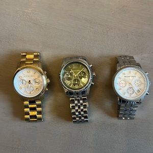 3-pack Michael Kors watches